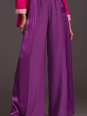 Corey Lynn Calter Wide-Leg Satin Pants